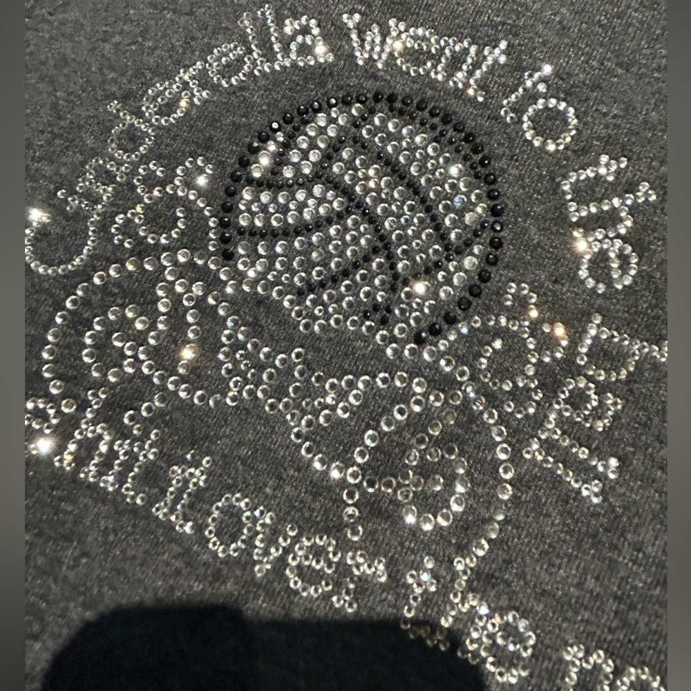 Rhinestone Volleyball Hoodie! (size medium adult)